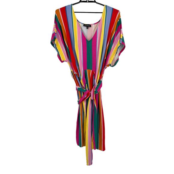 Eloquii dress striped wrap around stretch size 24 - Picture 1 of 5